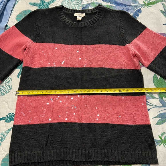 Pink and black sweater XL Loft - Picture 10 of 10